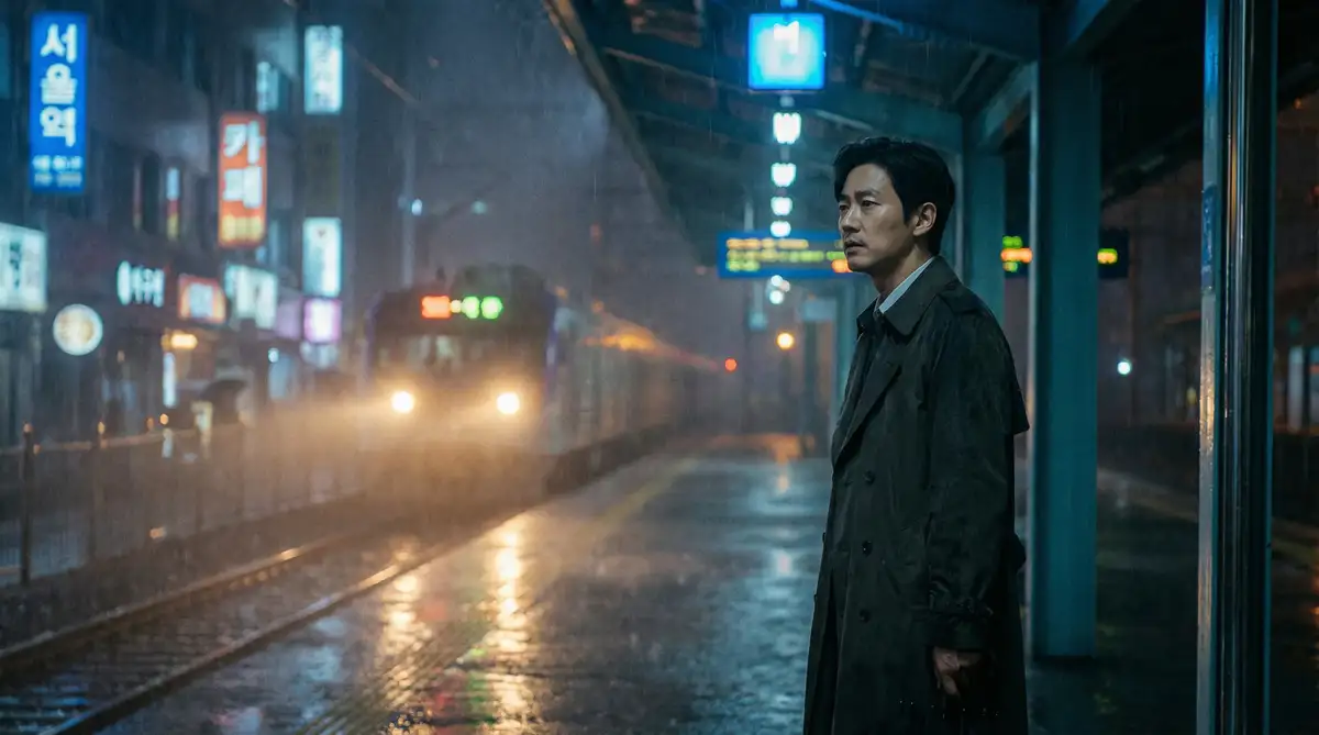 韩国伦理电影经典场景 - 雨夜车站，肉视频 馆藏影像